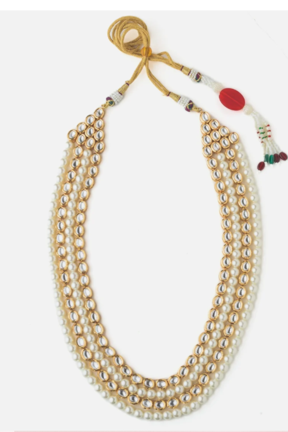 Multi-layered Pearl Kundan Layered Mala