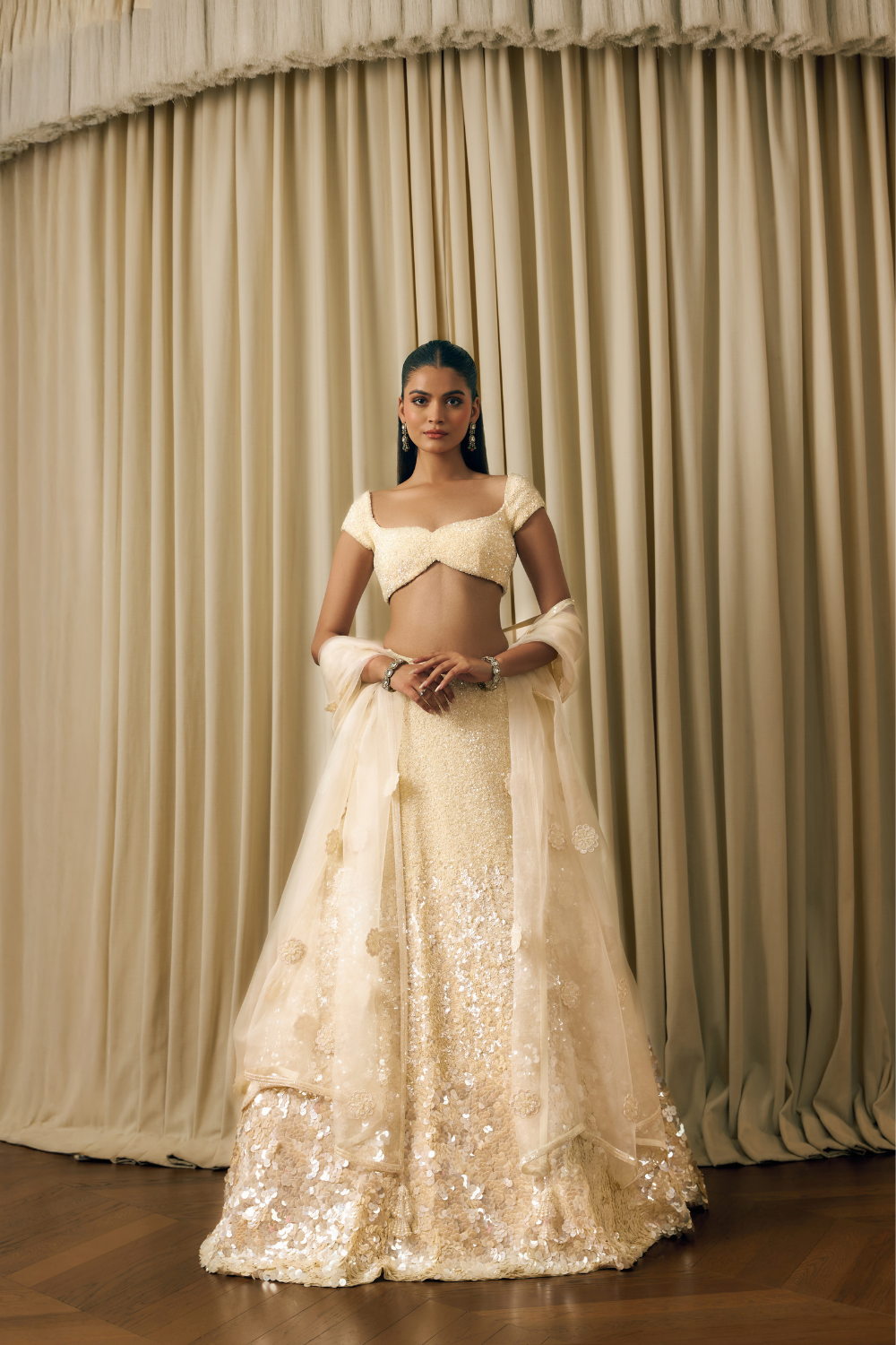 Hand embroidered Lehenga