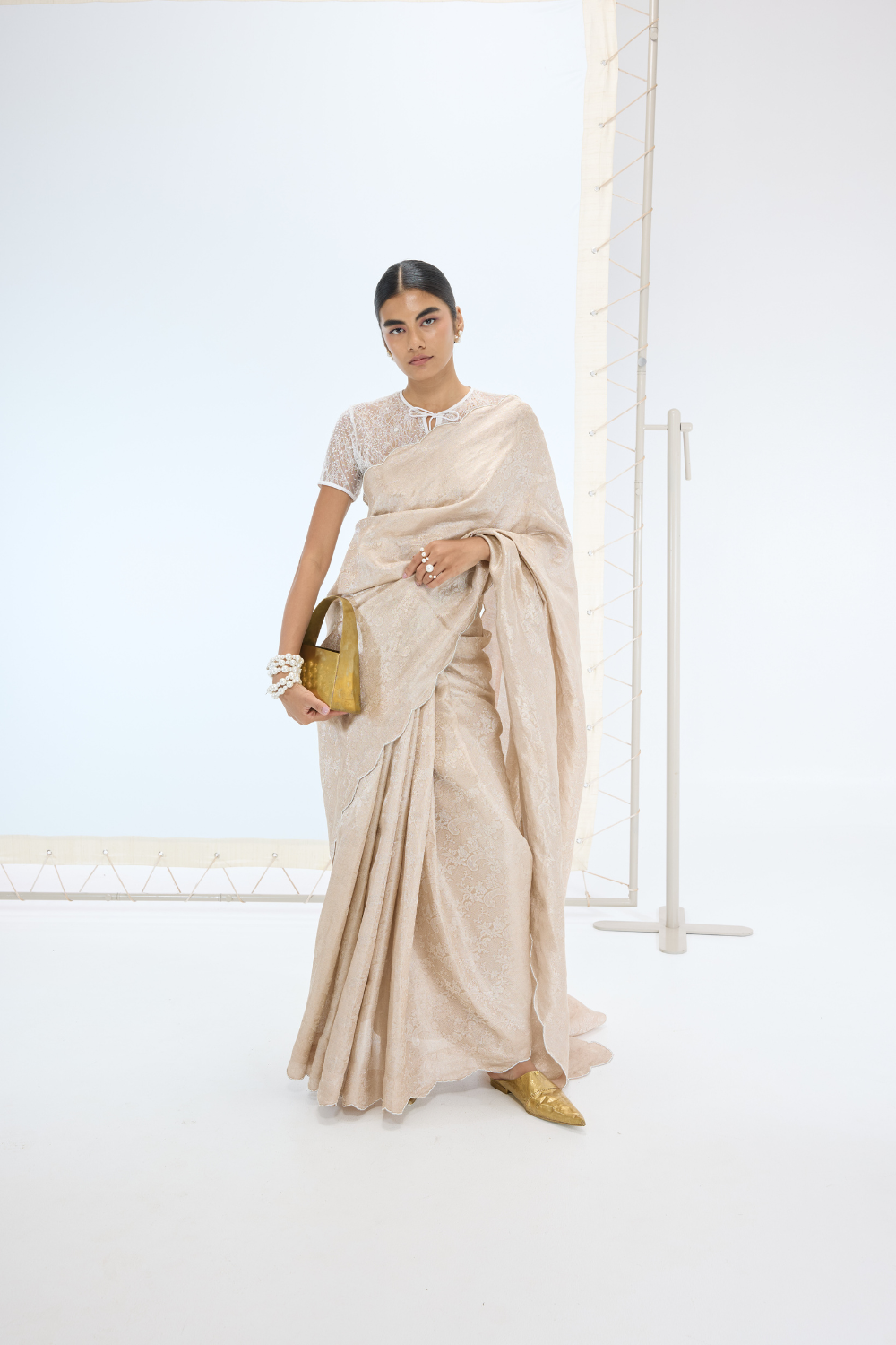The Jenna Saree in Peach