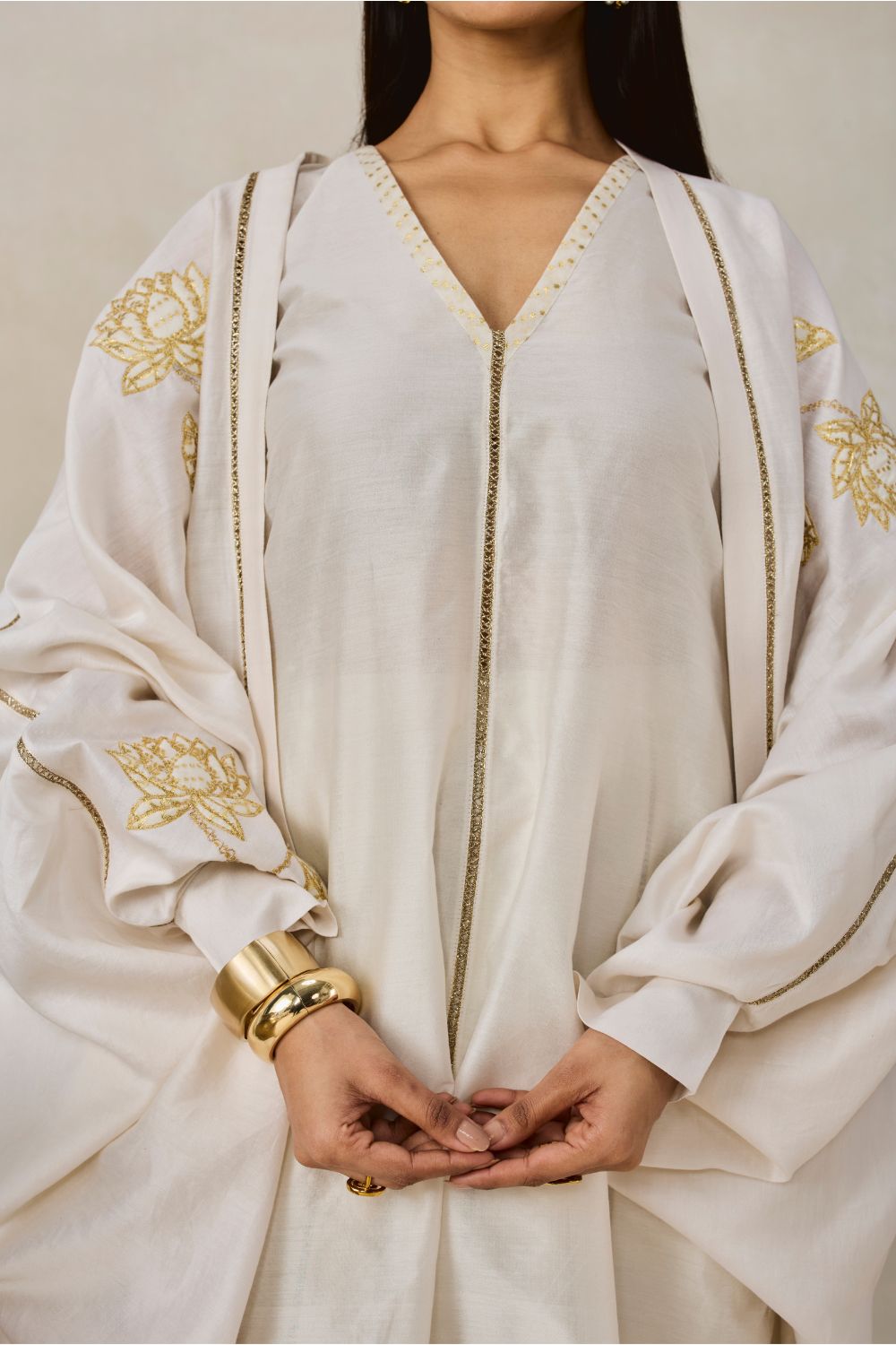 Chanderi Jacket Style Kurta With Salwar Set