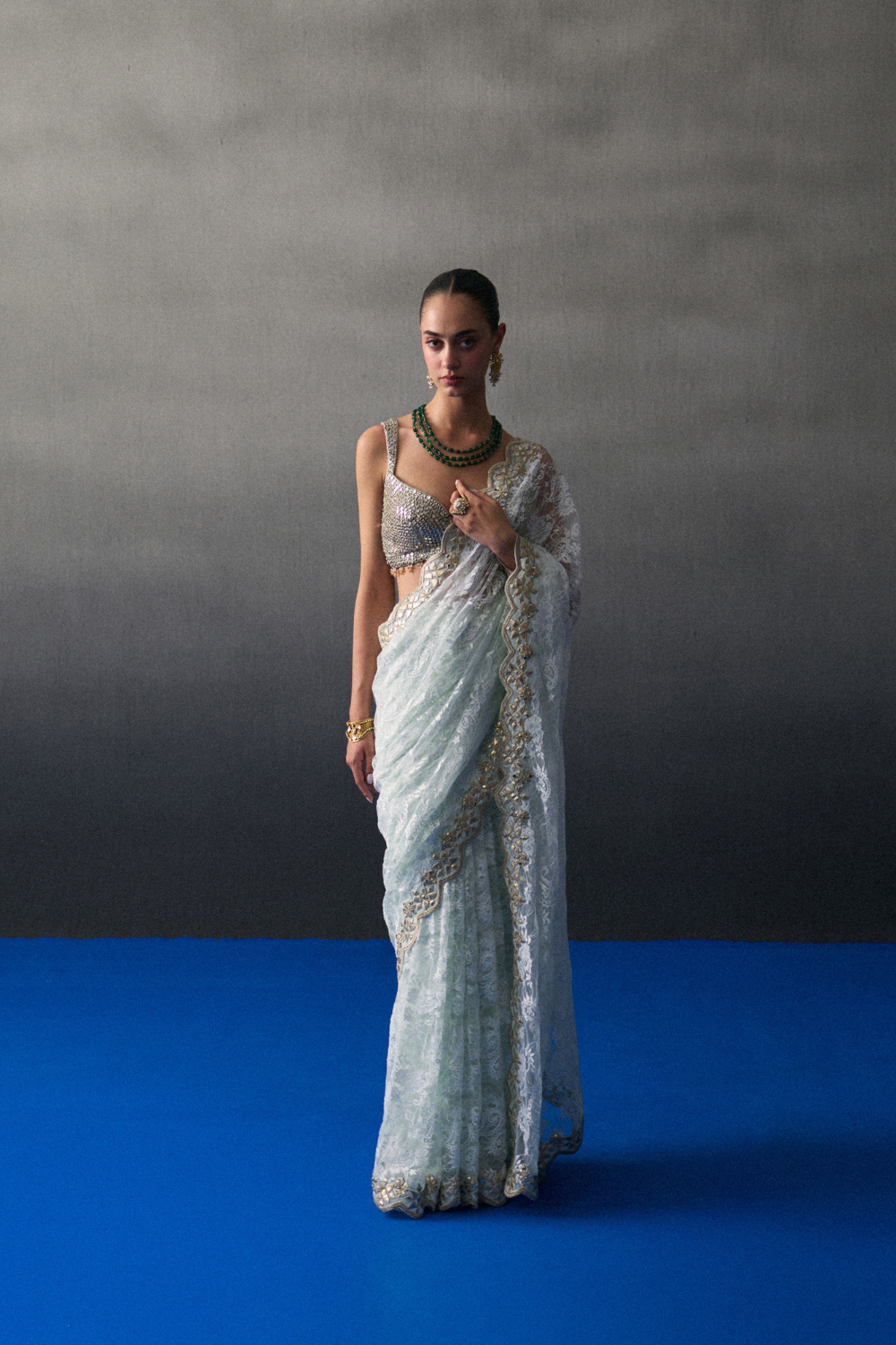 Mint Green Festive Saree