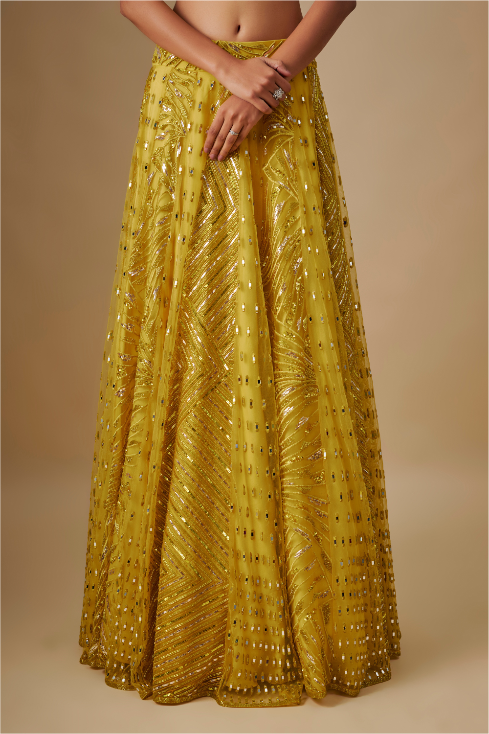 Flurry- Yellow Lehenga With blouse and dupatta
