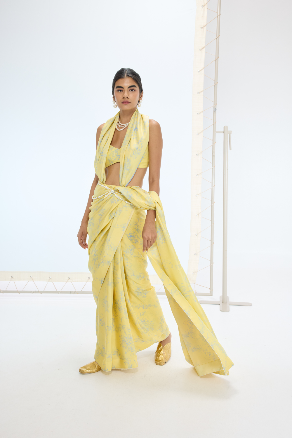 The Rio Saree in Yellow