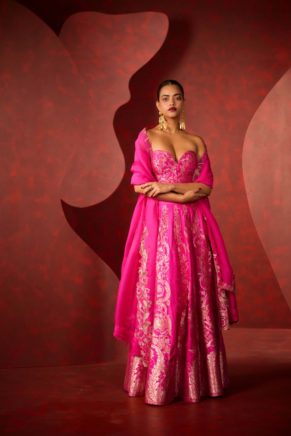 The Forget Me Not Lehenga Pink