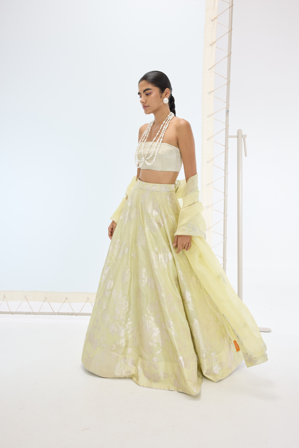 The Sylvie Lehenga Set in Pistachio