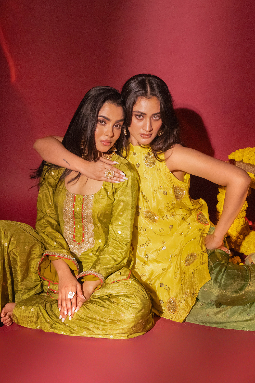 Green Kurta and Salwar Set
