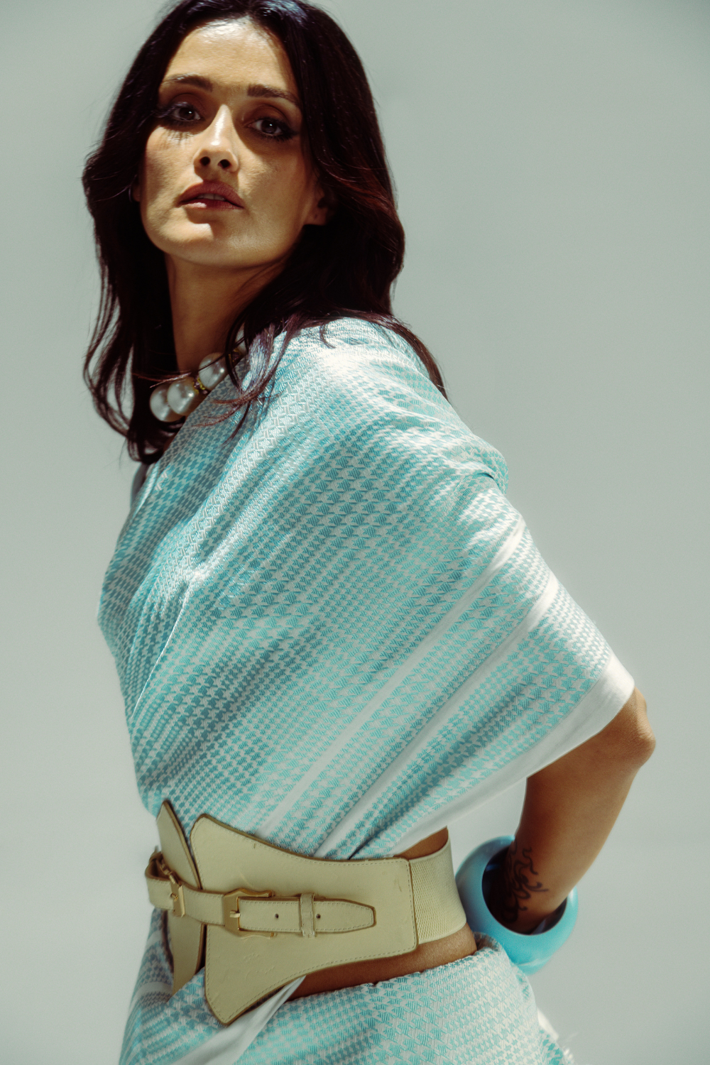Powder Blue Glen Plaid