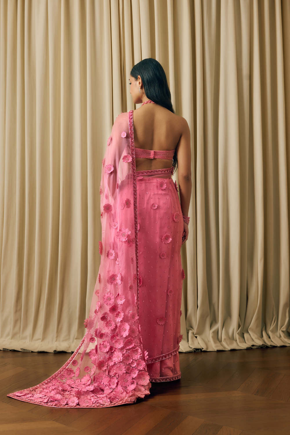3D Flower saree