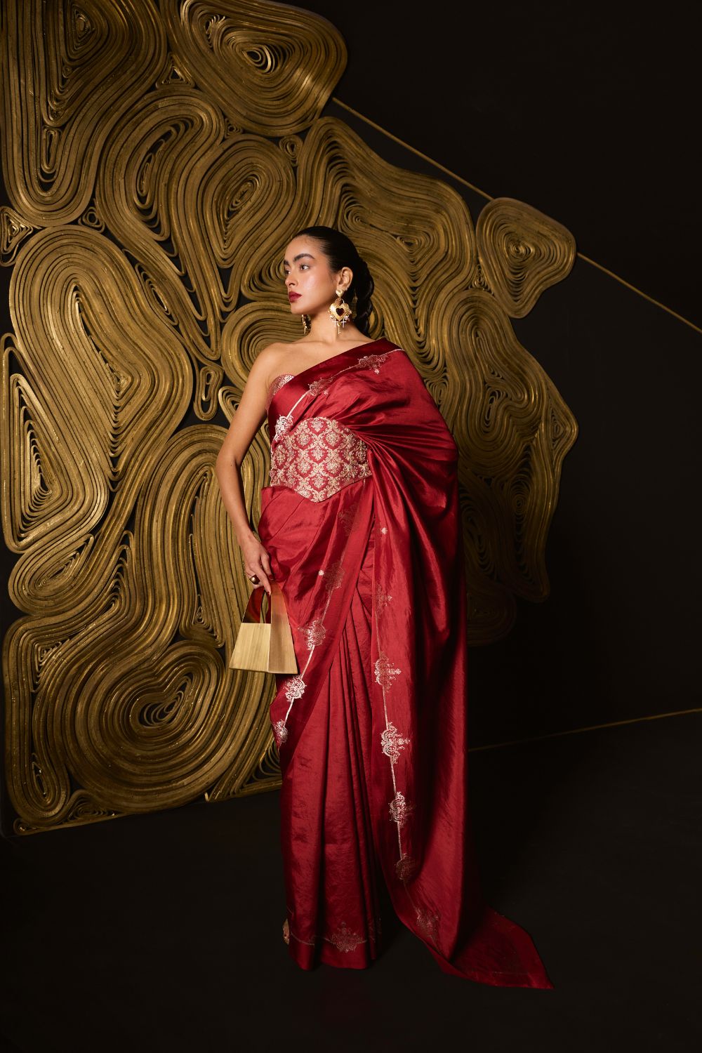 Siren Saree in Red