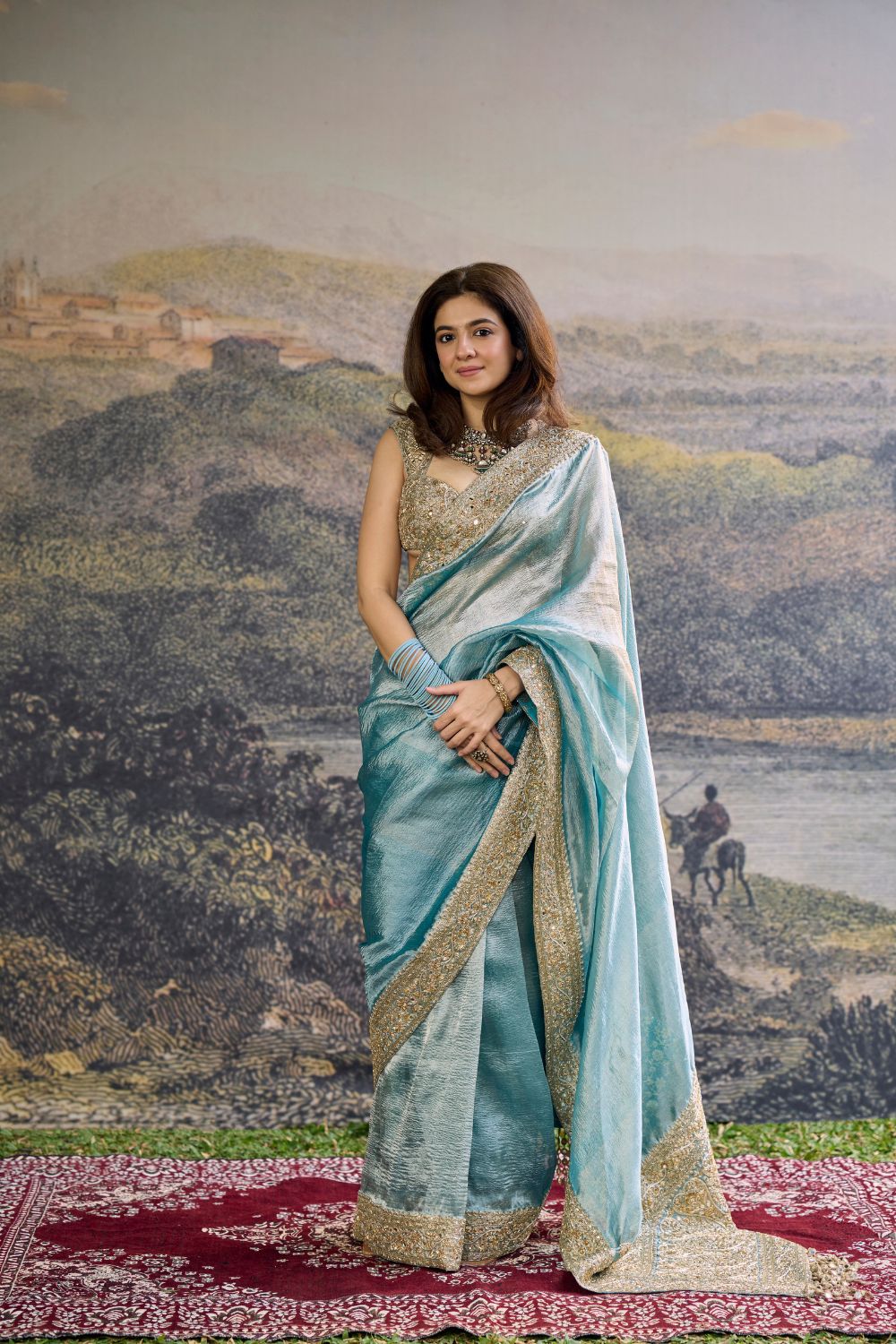 Shobhana Tissue Saree Set