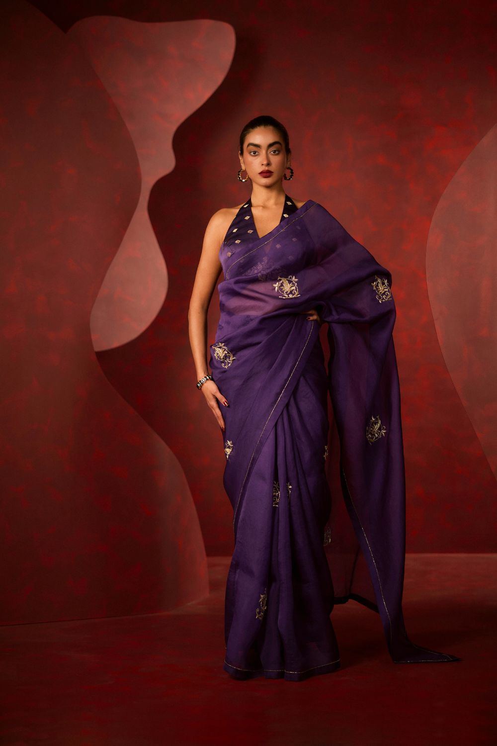 Midnight Kiss Saree Purple