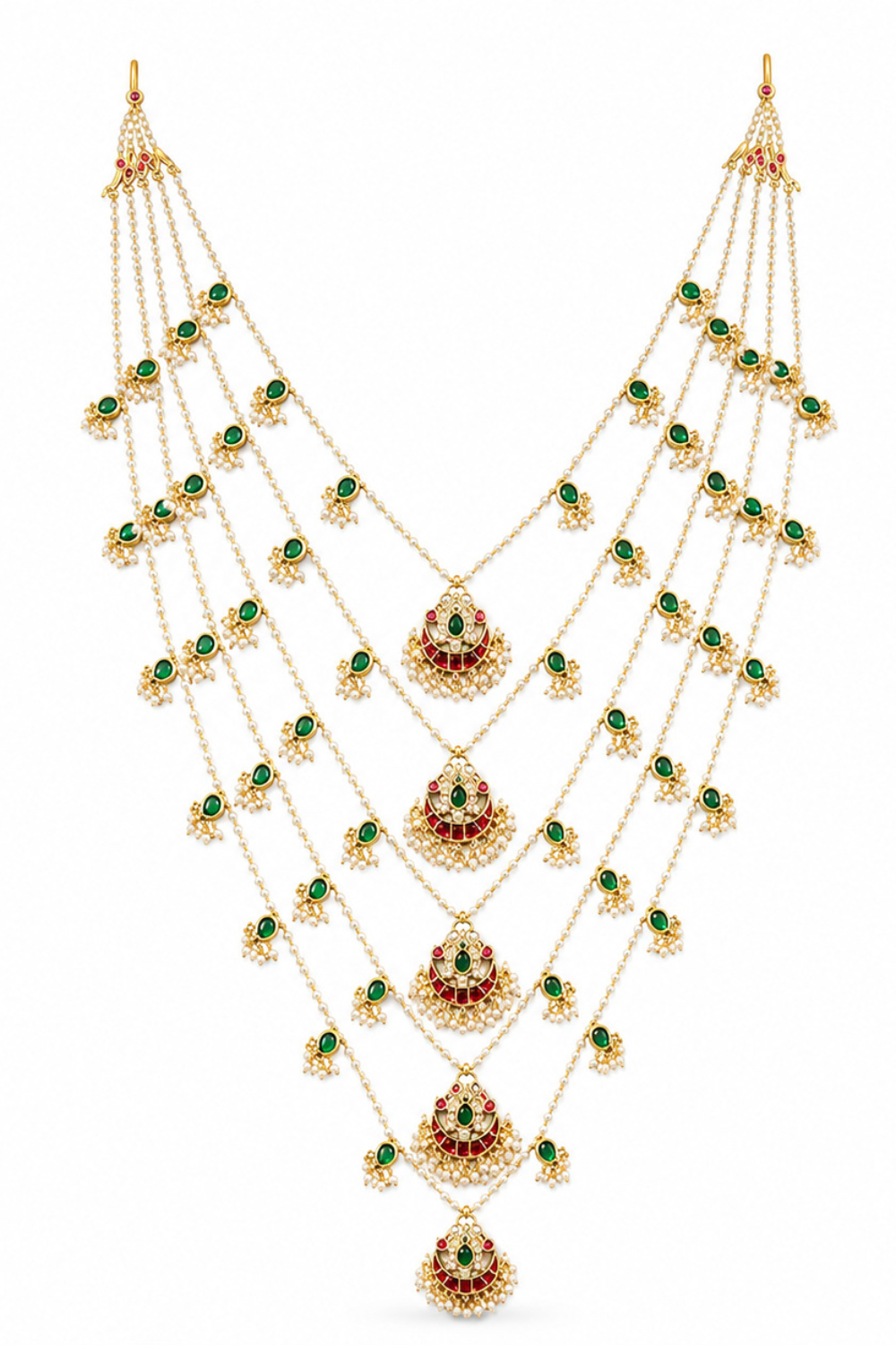 Layered Pearl Kundan Groom Mala