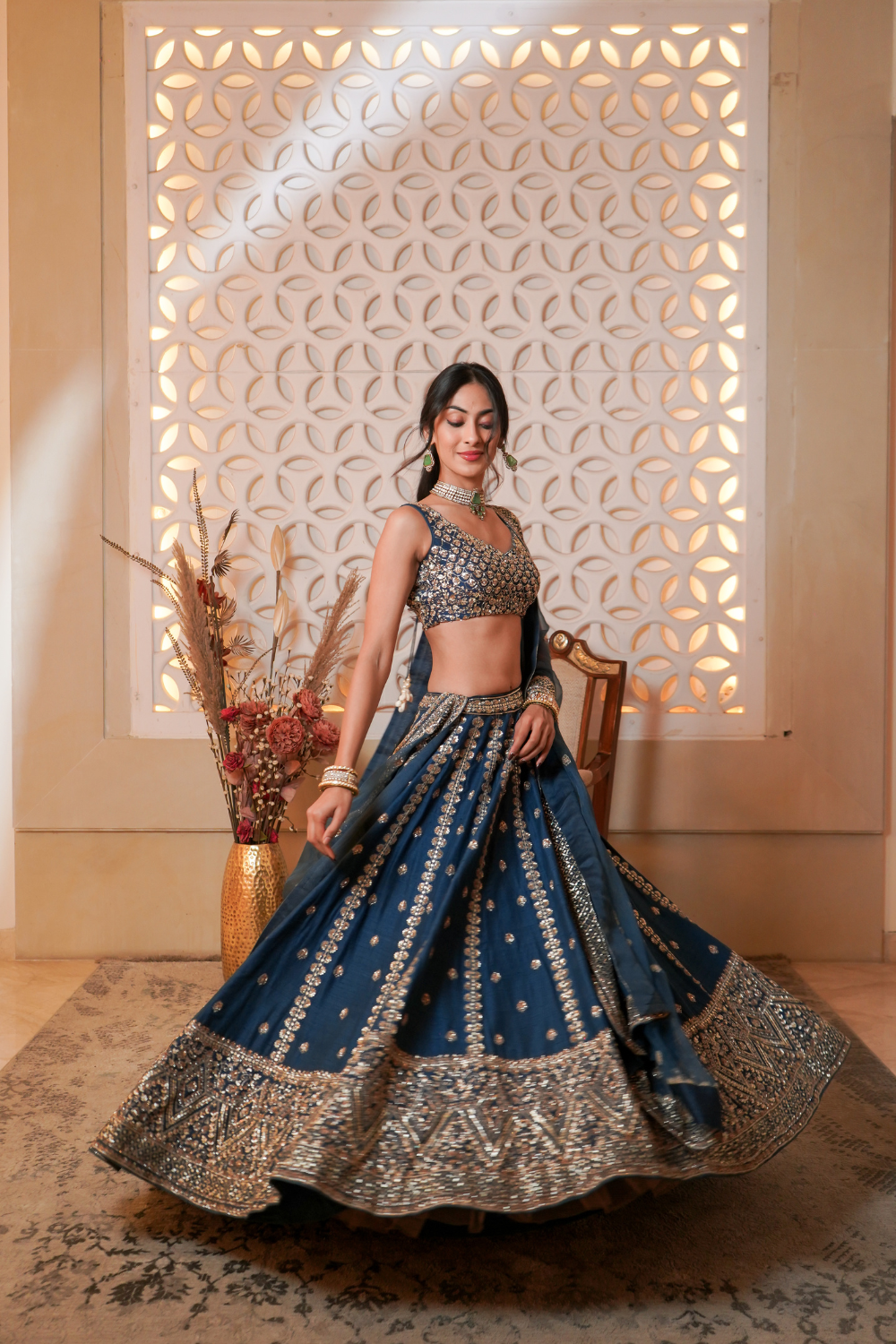Blue Lehenga Set