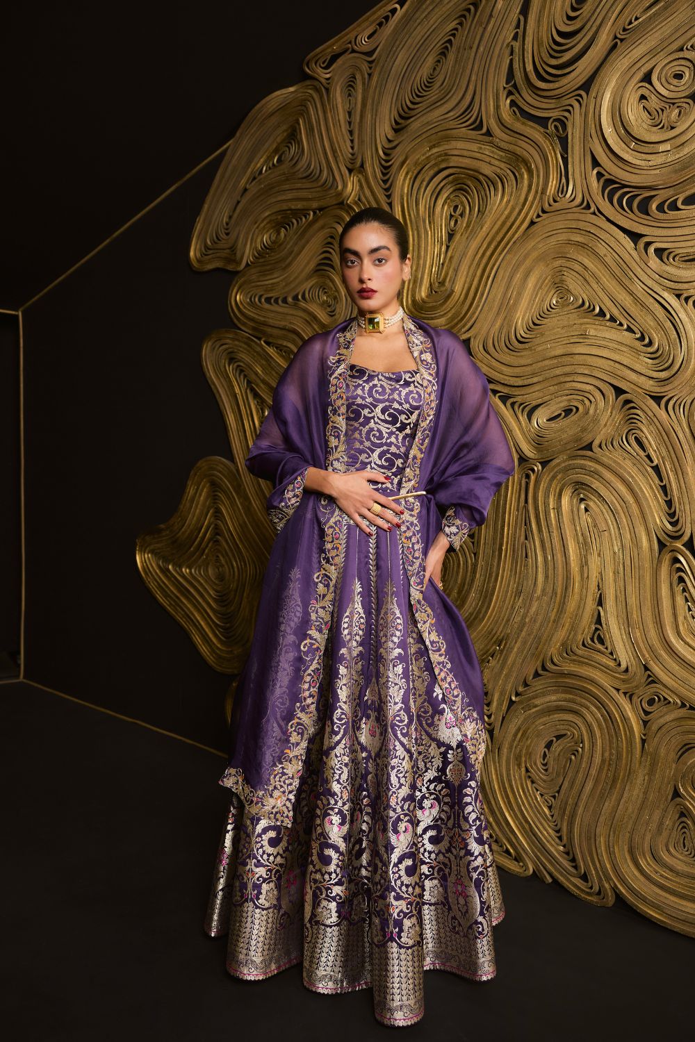 The Forever Mine Lehenga in Purple