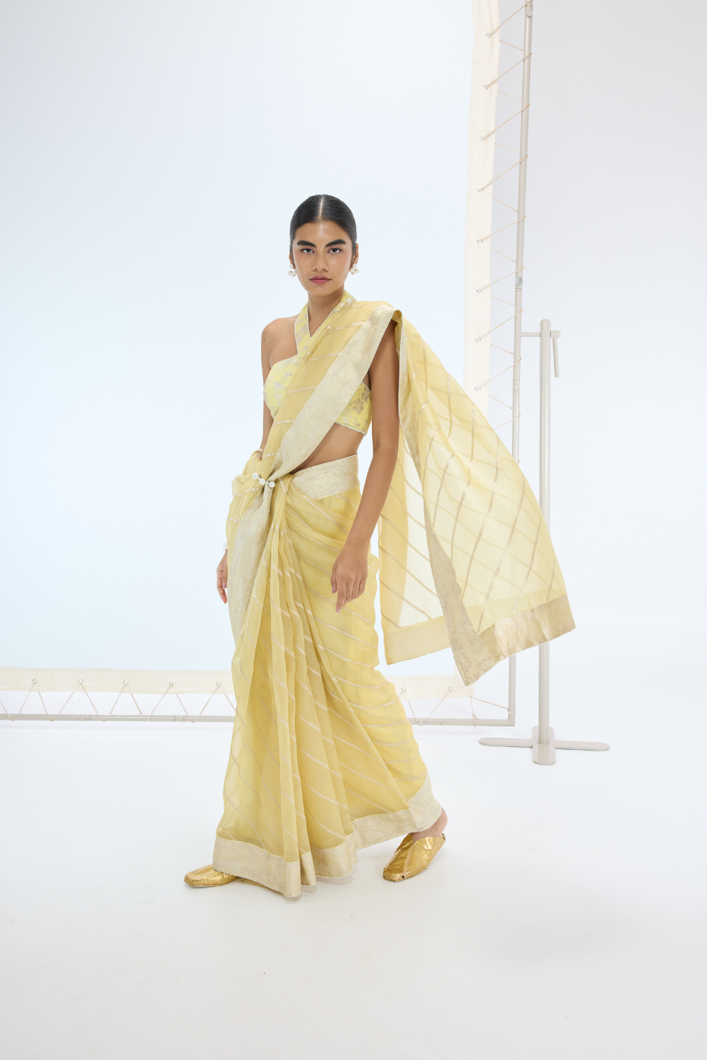 The Ivy Saree in Lemon