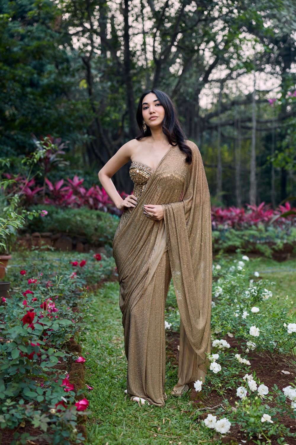 Unehri Noor Crystal Saree Set