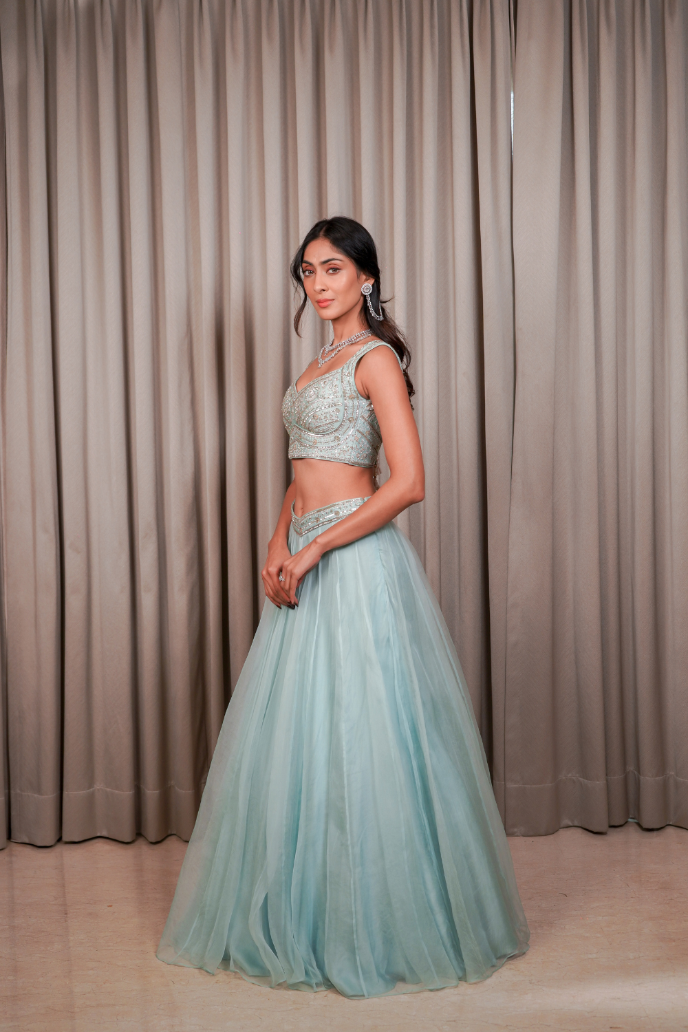 Ice Blue Lehenga Set