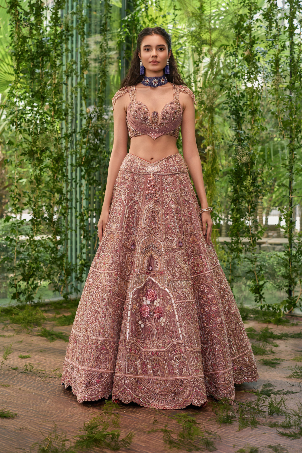 Muktika- The pearl blossom lehenga set
