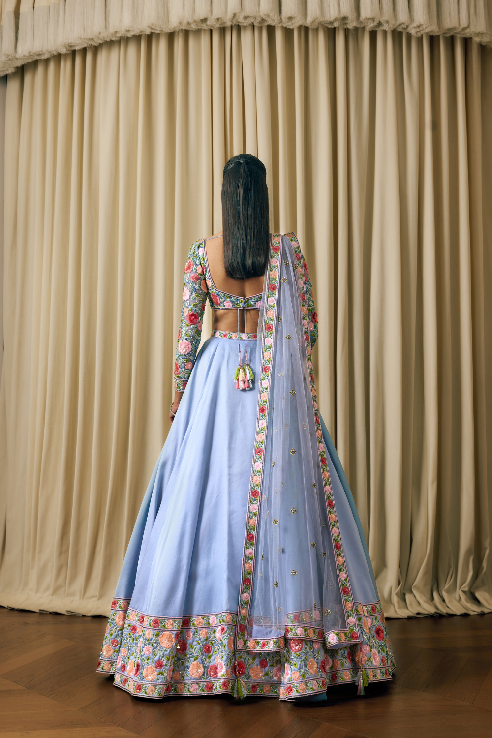 Hand embroidered Lehenga