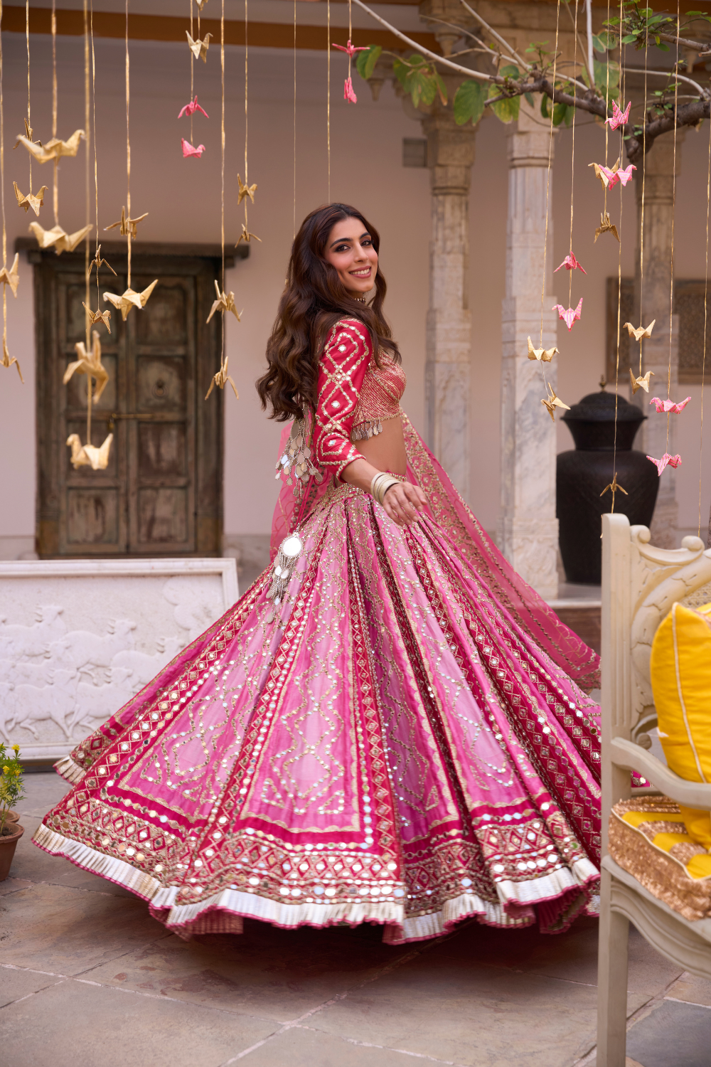 Begam Hues Printed Lehenga