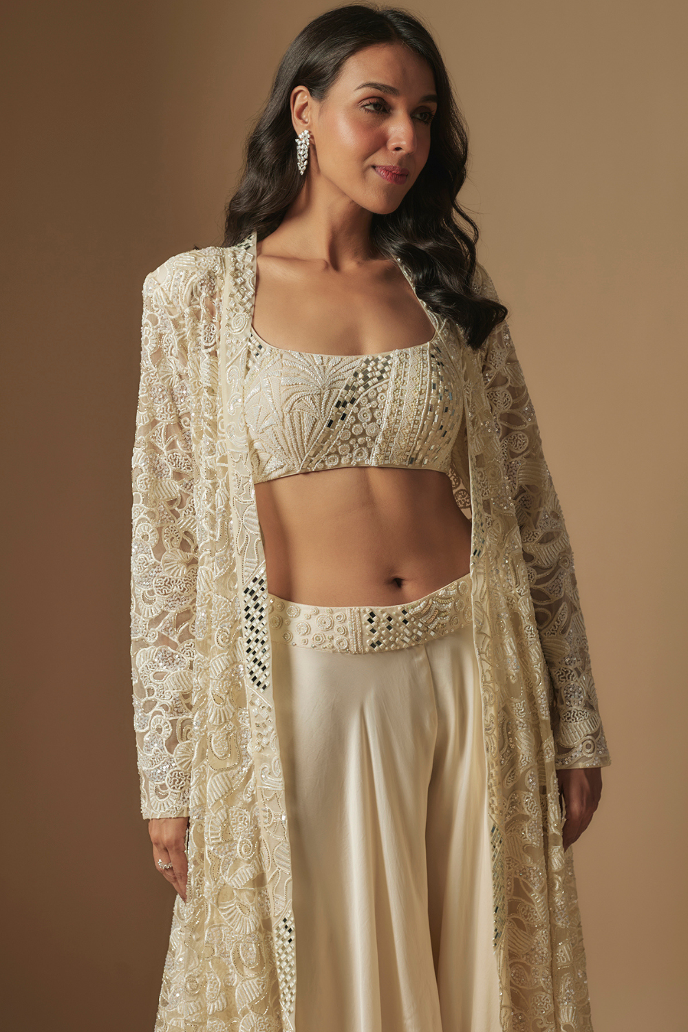 Evoke full Embroidered paired w full embroidered and sharara