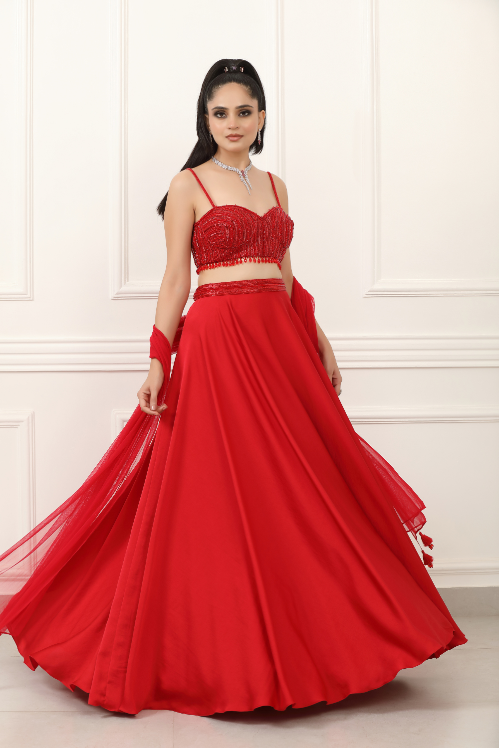 Scarlet Flame Lehenga