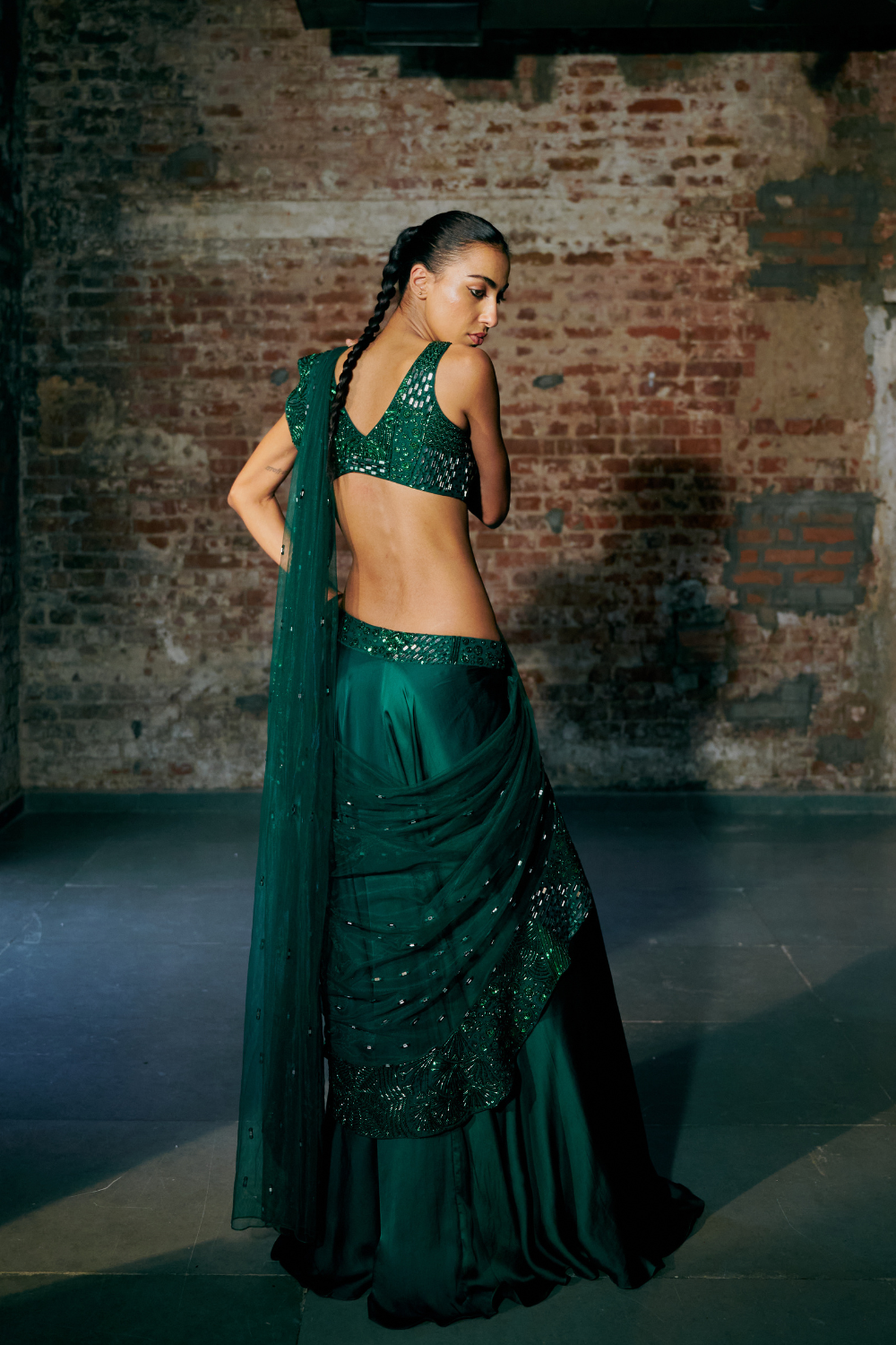 WAVE E.G Drape Saree Set