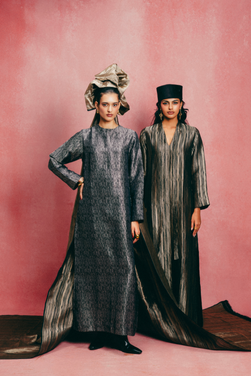 Handwoven Black Banarasi Kaftan