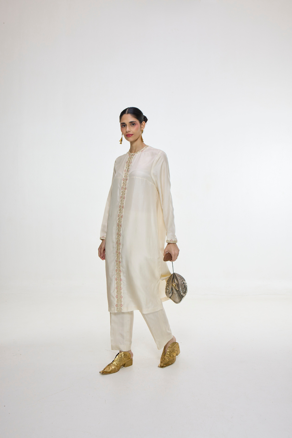 Handwoven White Kurta Set