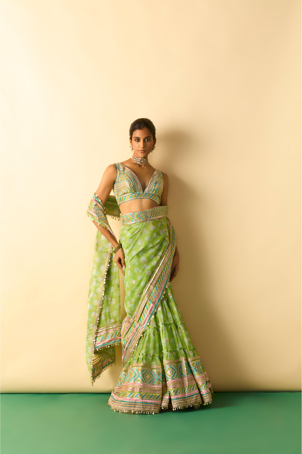 Jasleen Saree Set