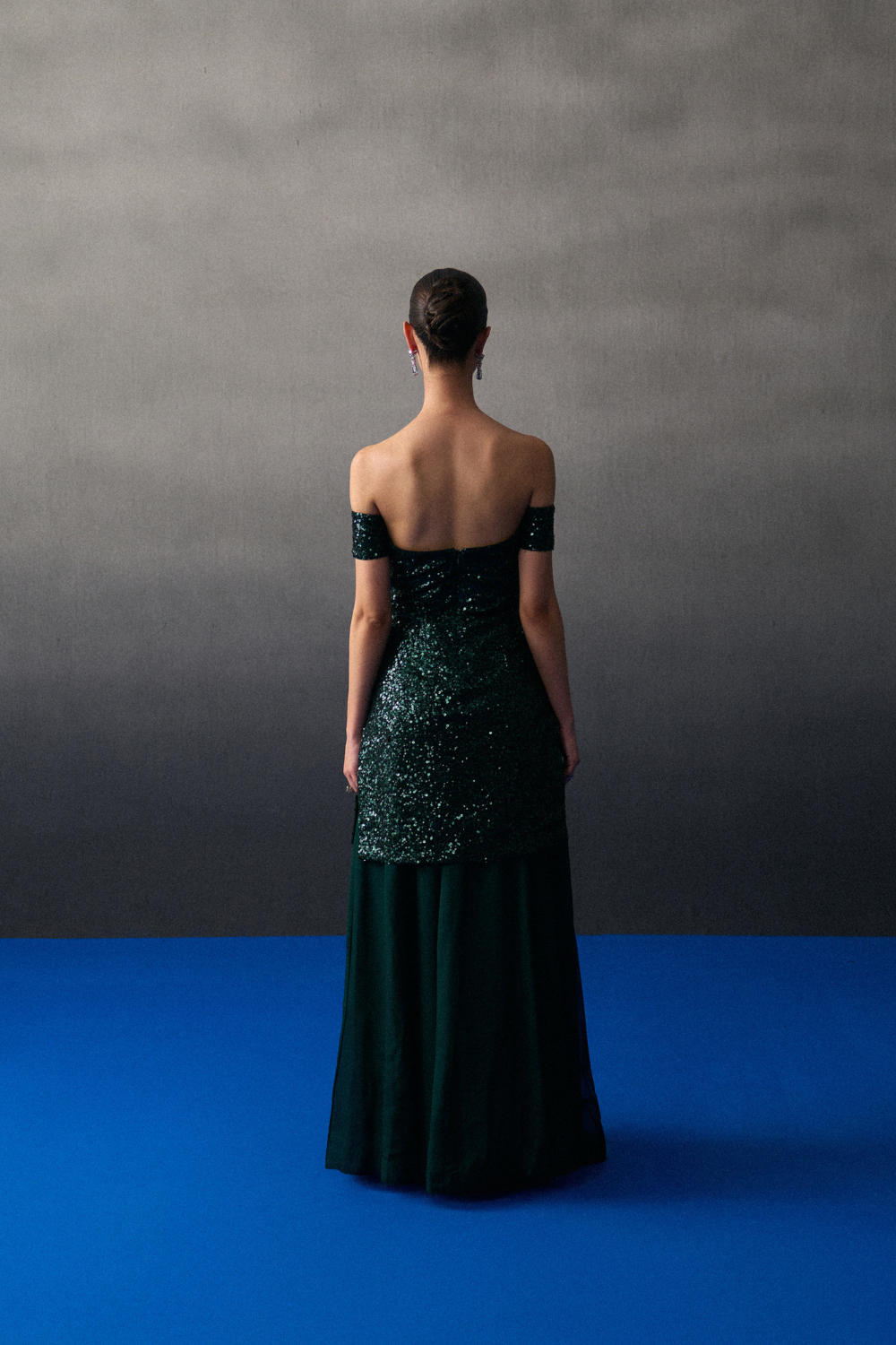 Green Sequins Sharara Set