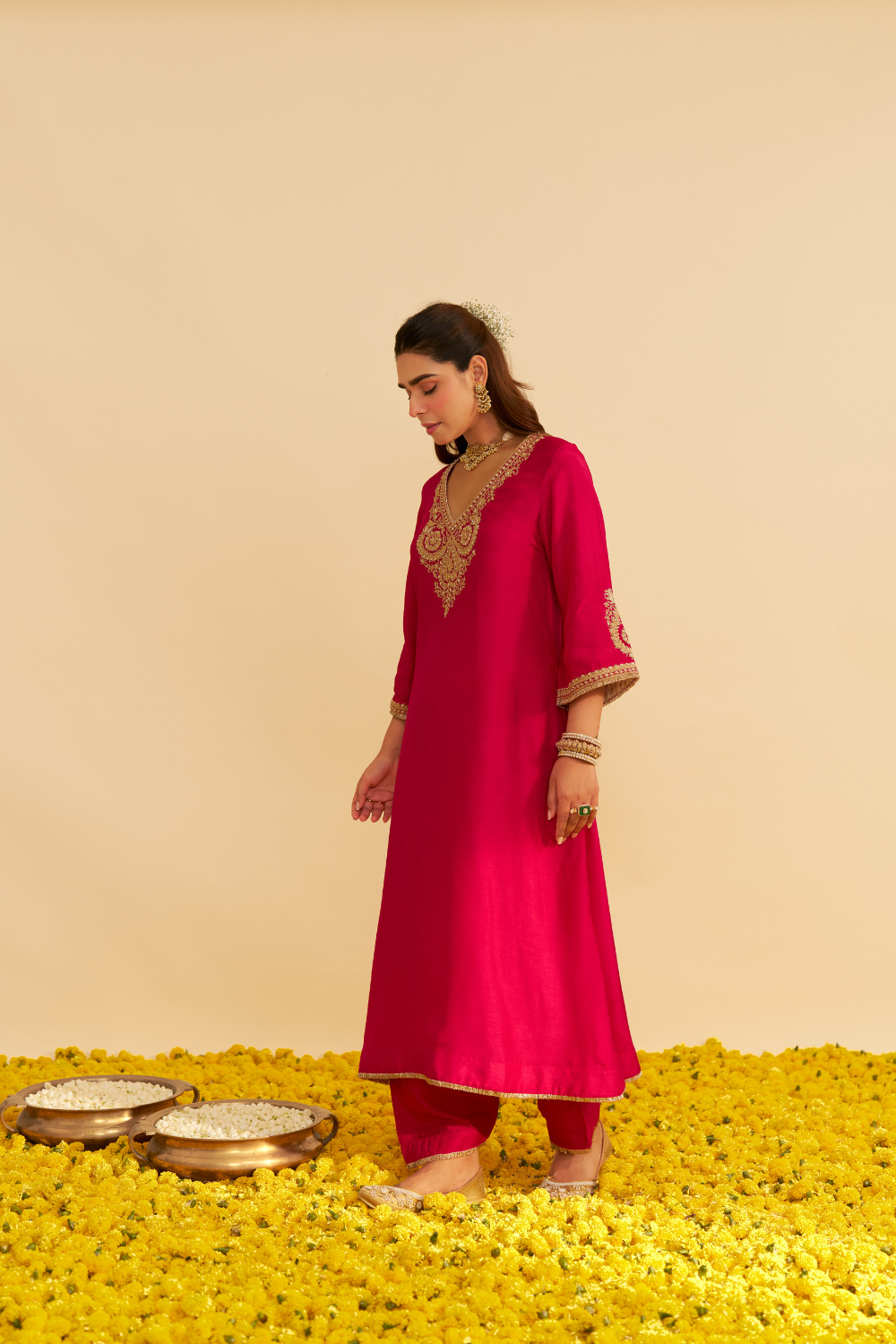 HAAYAT - LONG KAFTAN WITH SALWAR AND DUPATTA