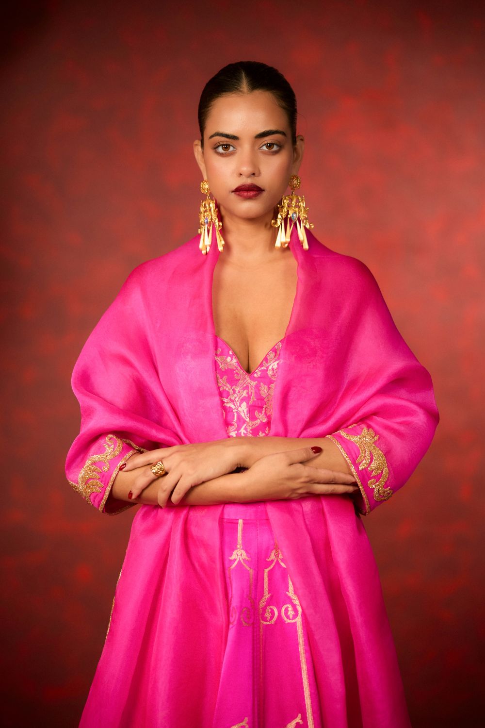 The Vixen Lehenga in Pink