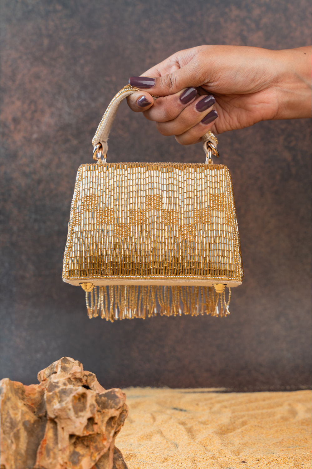 Salli En vie Mini Kasse Tassel Gold