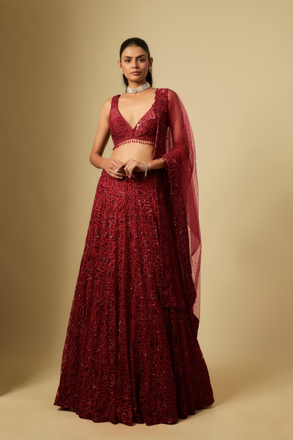Veil Lehenga Set