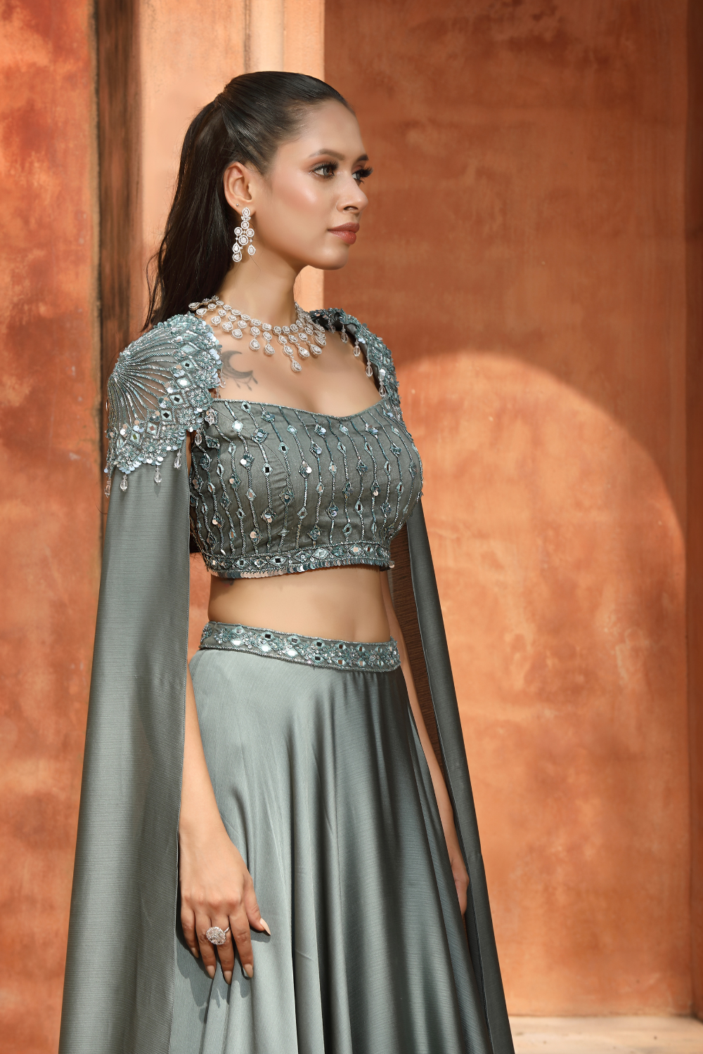 Sage Royal Lehenga