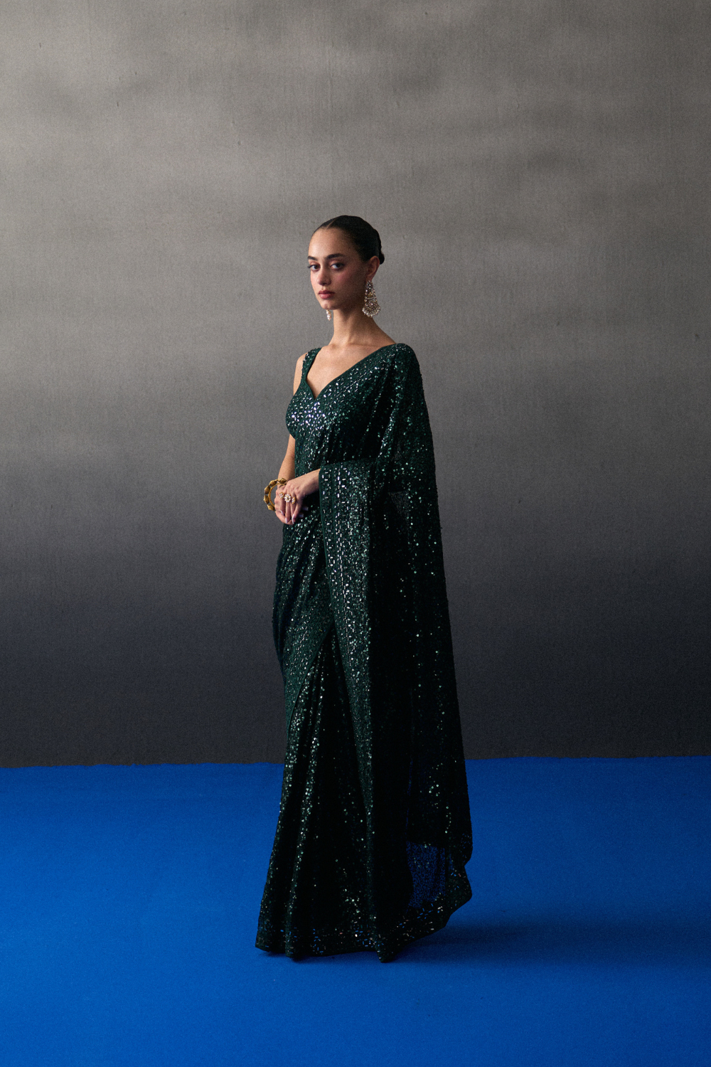 Green Sangeet Saree