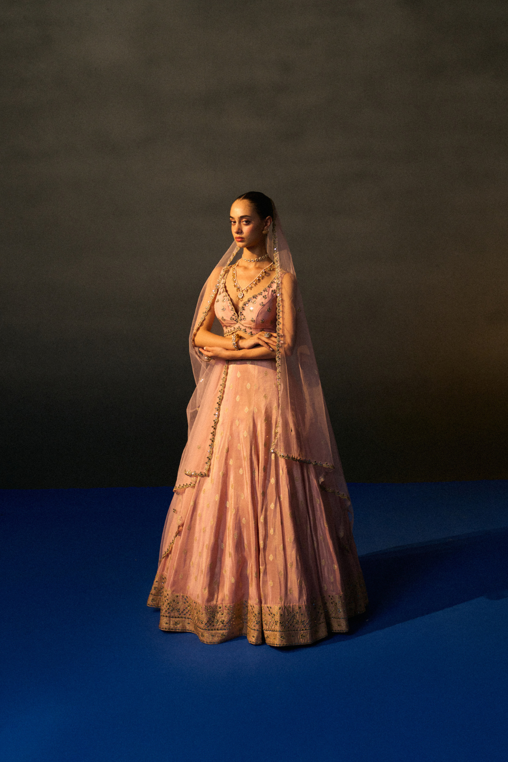 Pink Benarasi Festive Lehenga