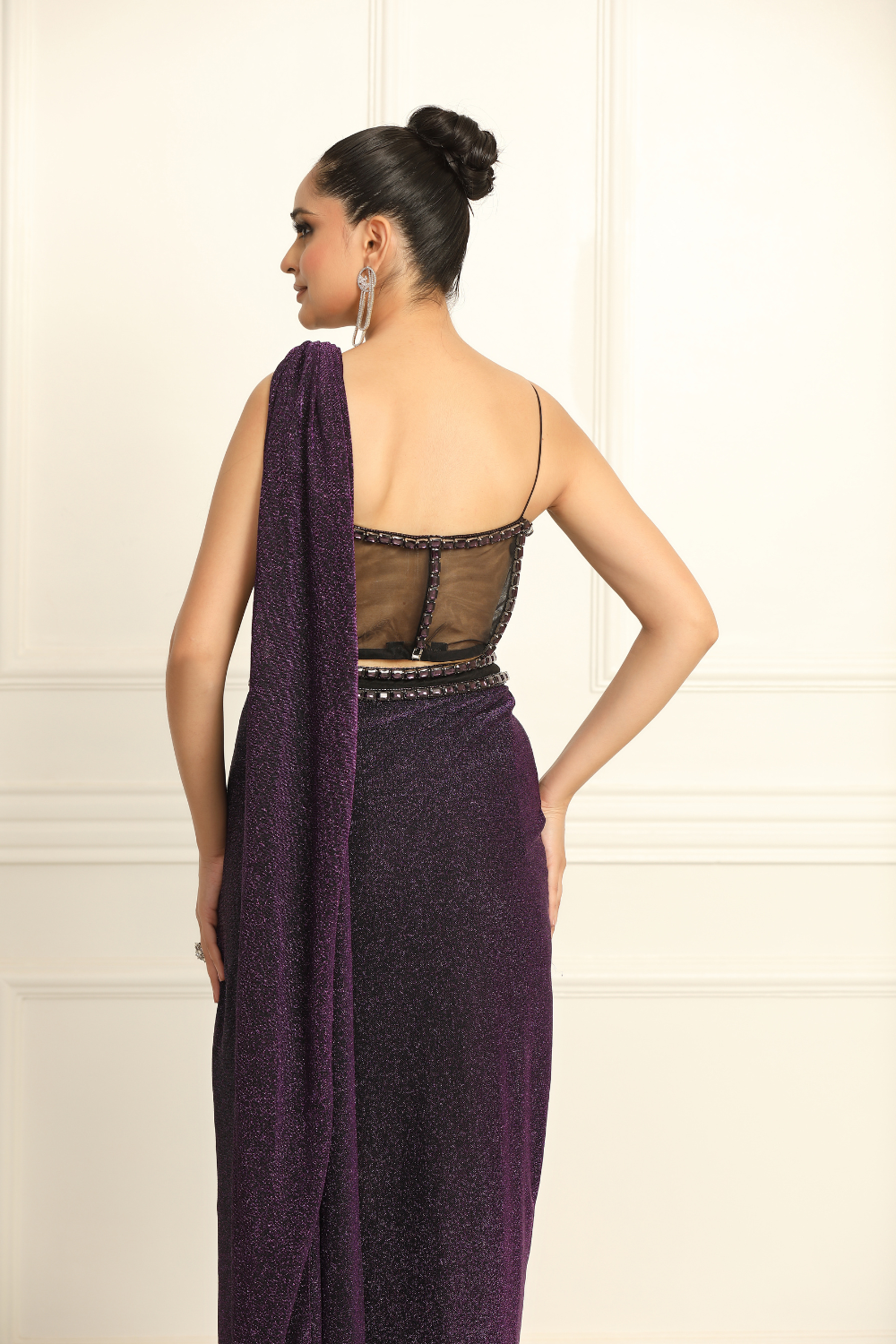 Moonlight Majesty Corset Saree