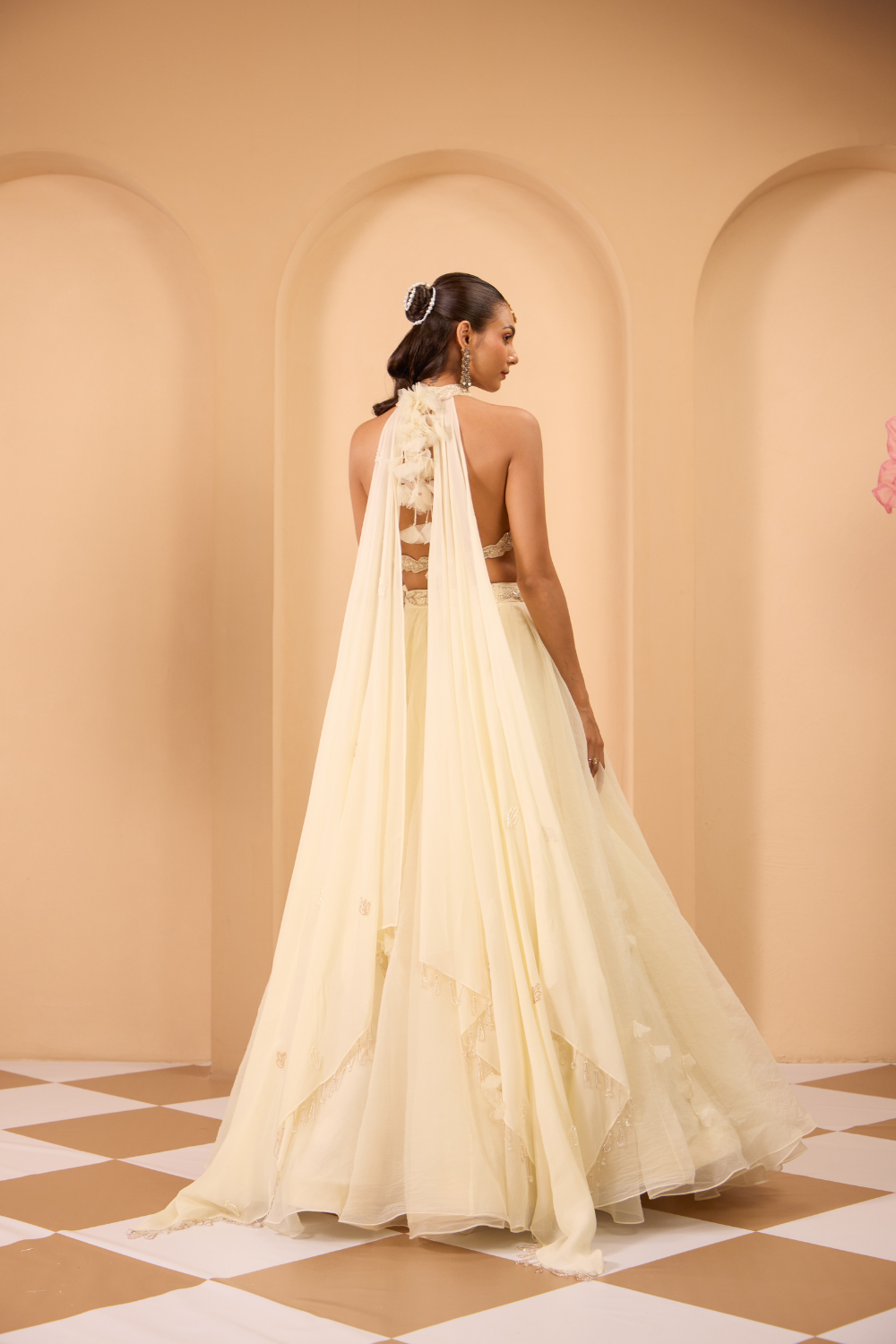 Hand Embroidred with Lehenga & Dupatta