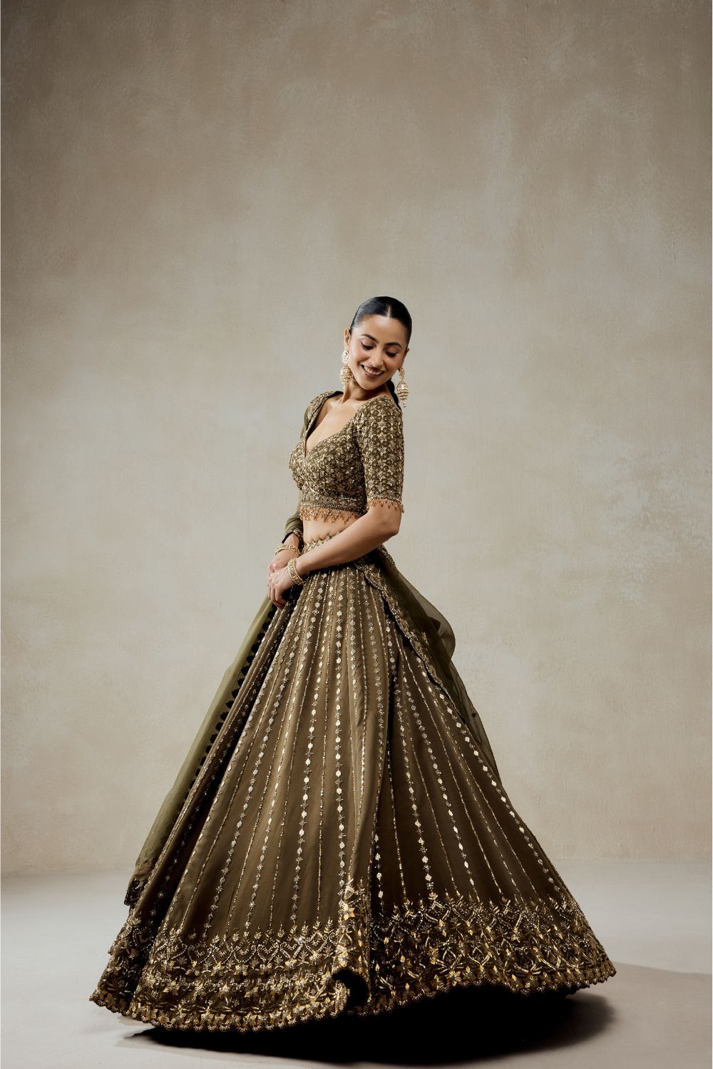 Mehendi Green Lehenga Set