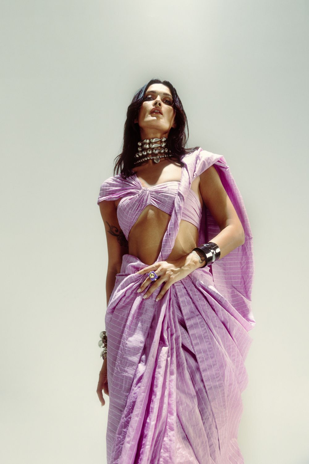 Lilac Pin Stripe