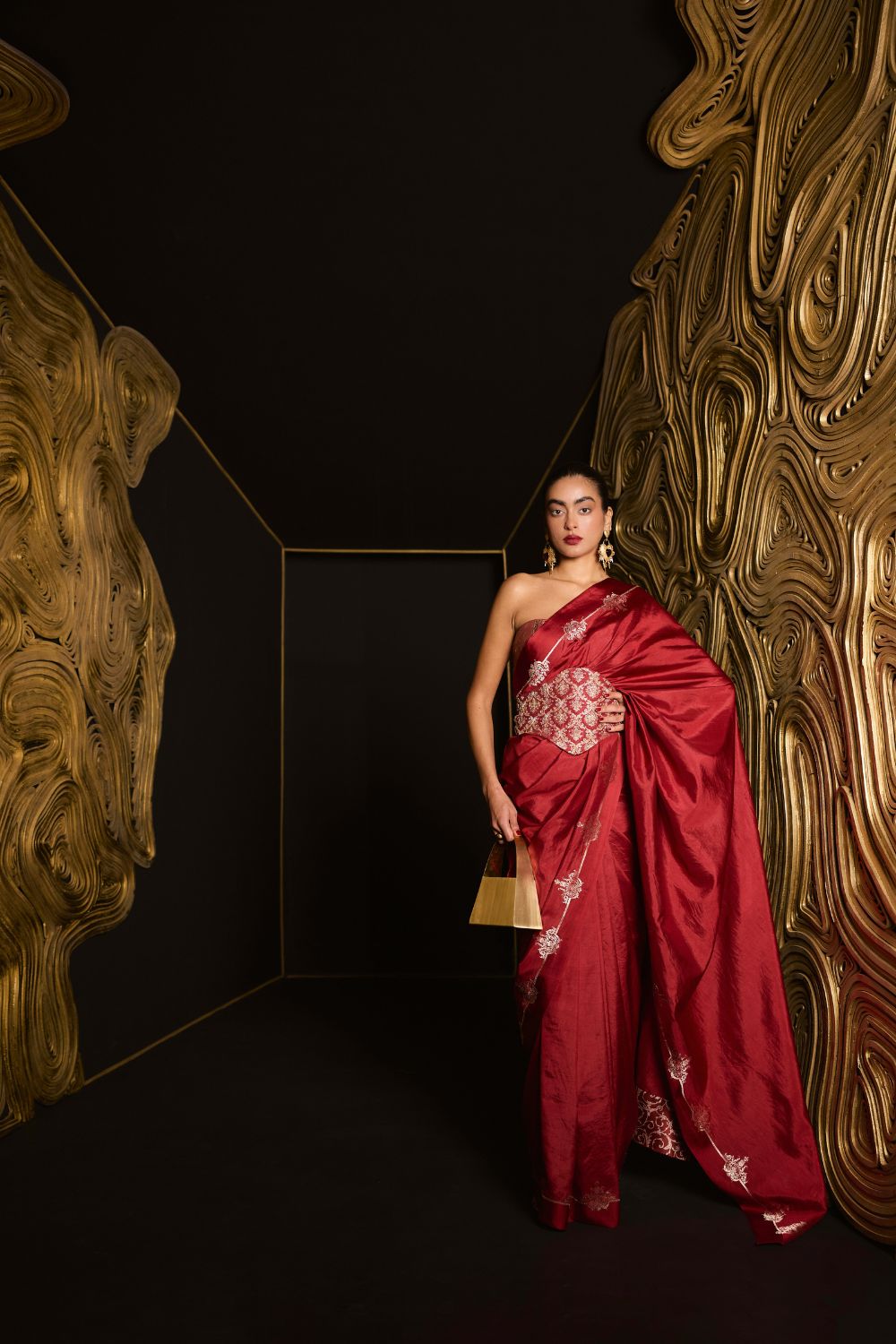 Siren Saree in Red