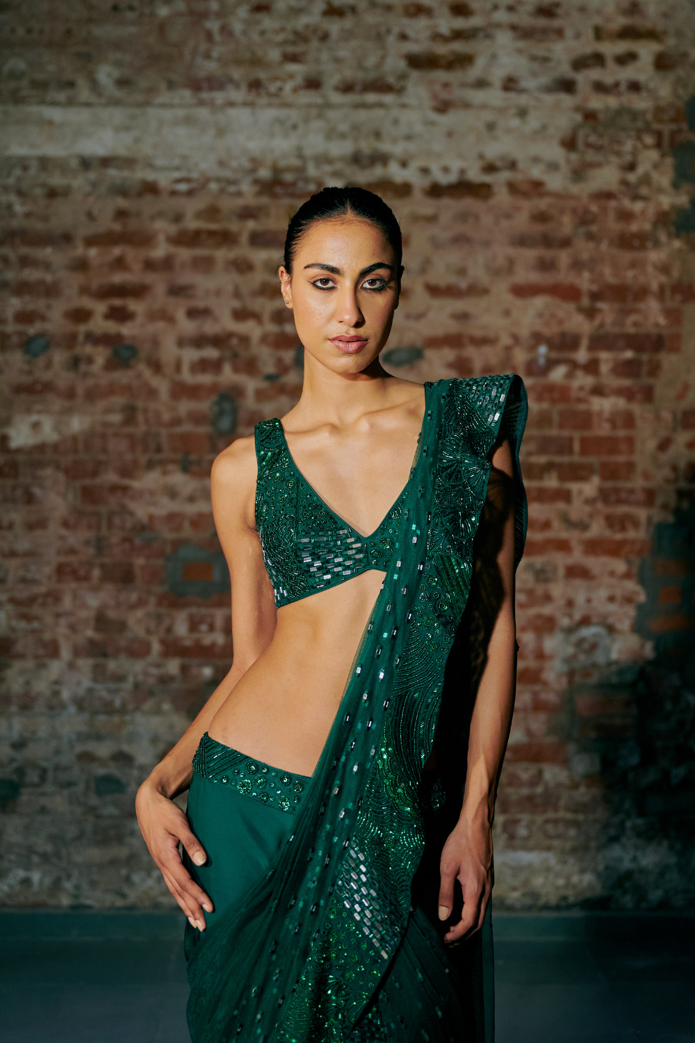 WAVE E.G Drape Saree Set