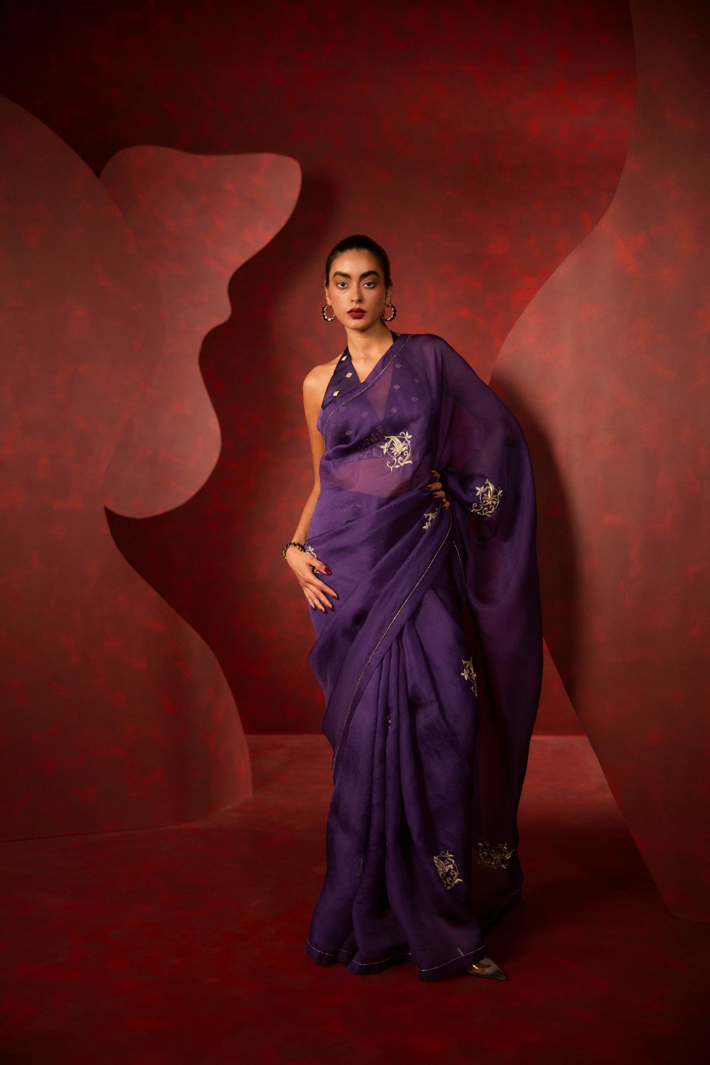 Midnight Kiss Saree Purple