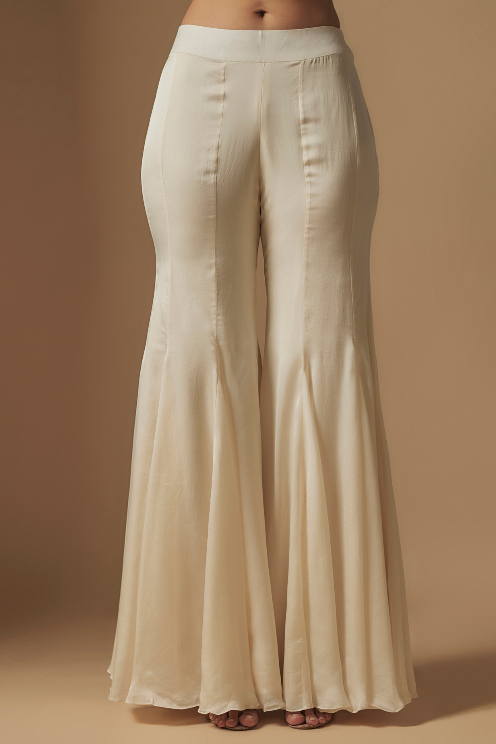 Tidal Hand embroidered short kurti with sharara and hand embroidered dupattta