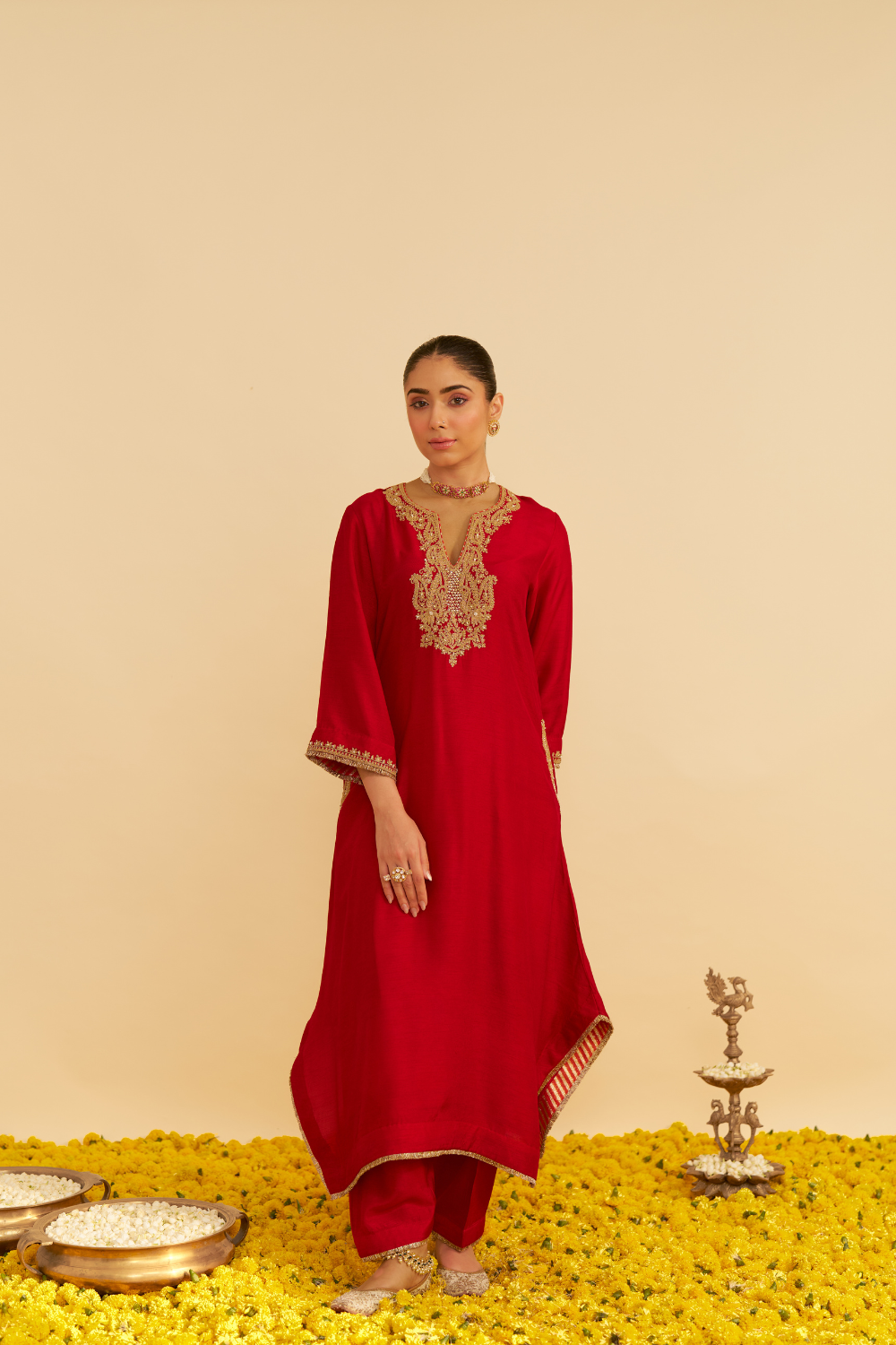 AMAYA - LONG KAFTAN WITH SALWAR  AND DUPATTA