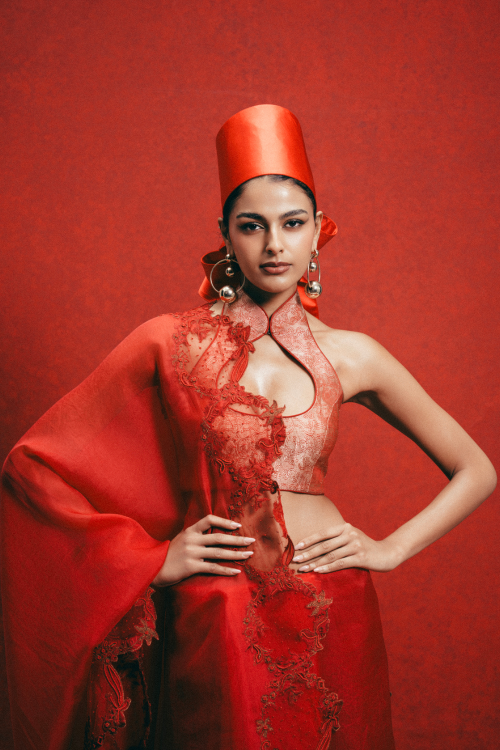 Handwoven Red Kora Banarasi Saree