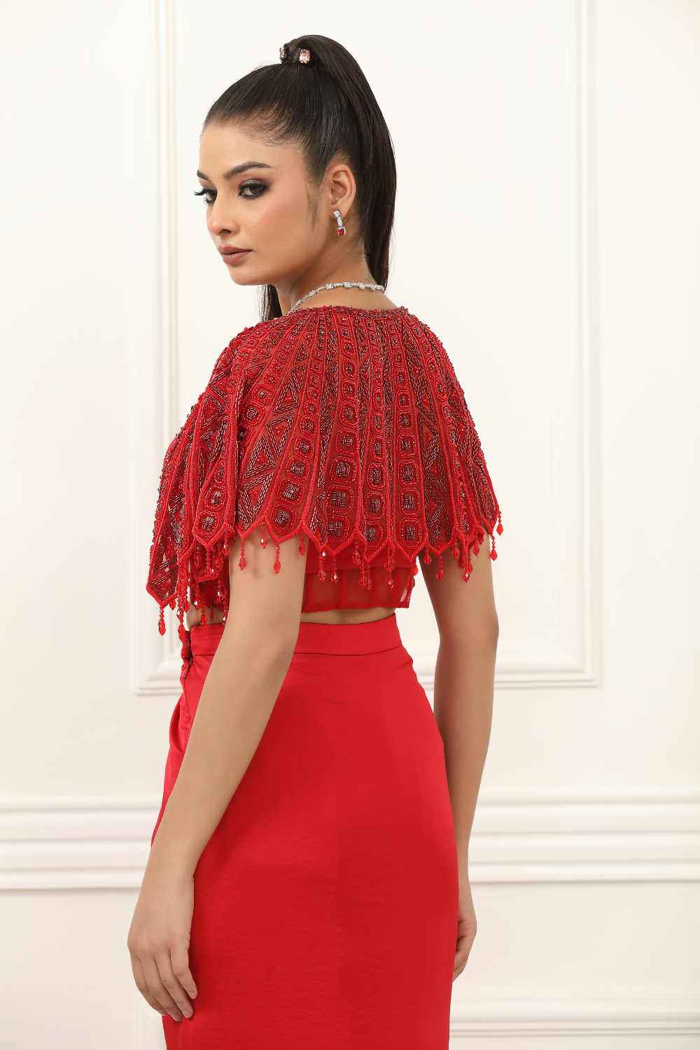 Scarlet Luxe Cape Set
