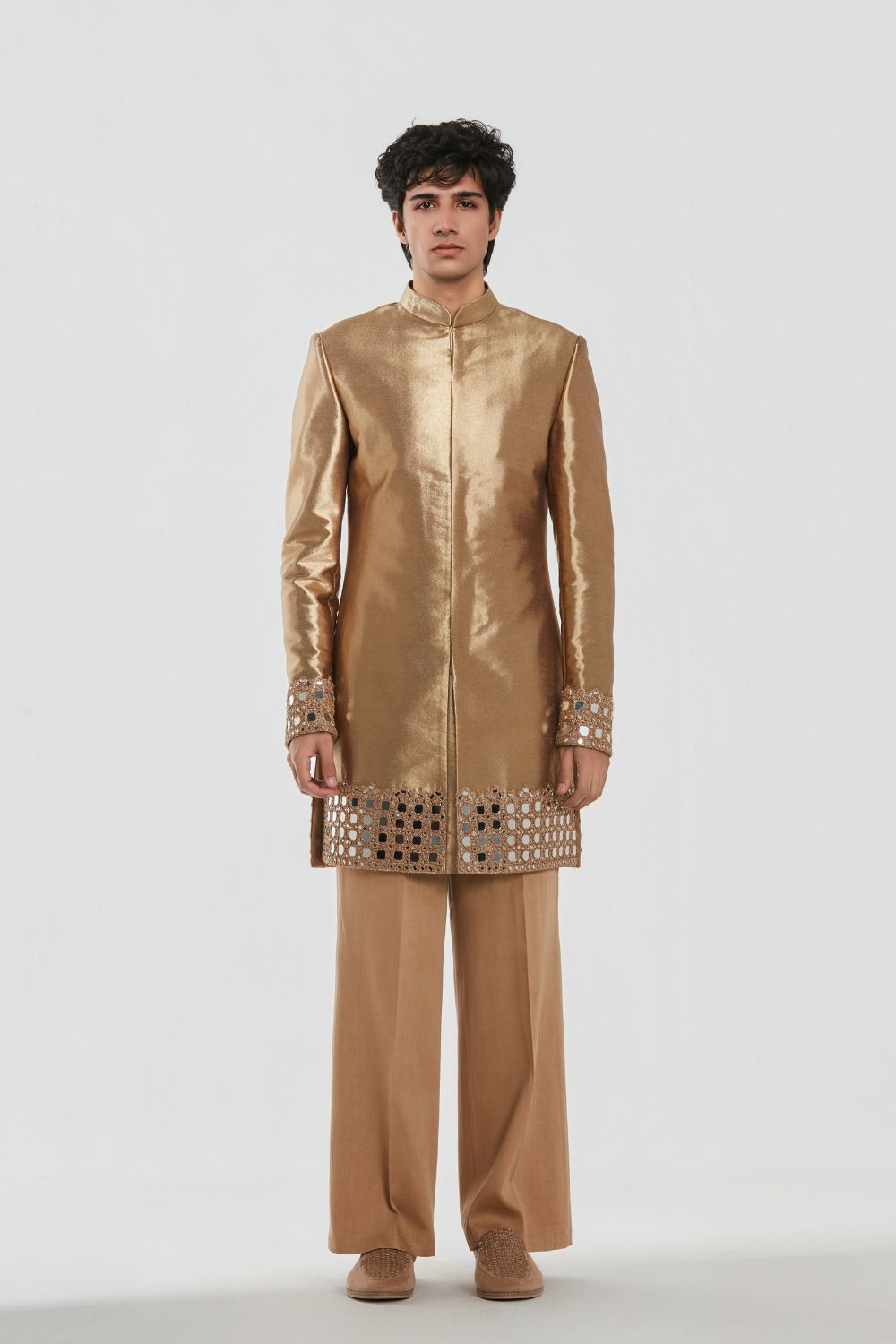 Shrine Amber Sherwani Set